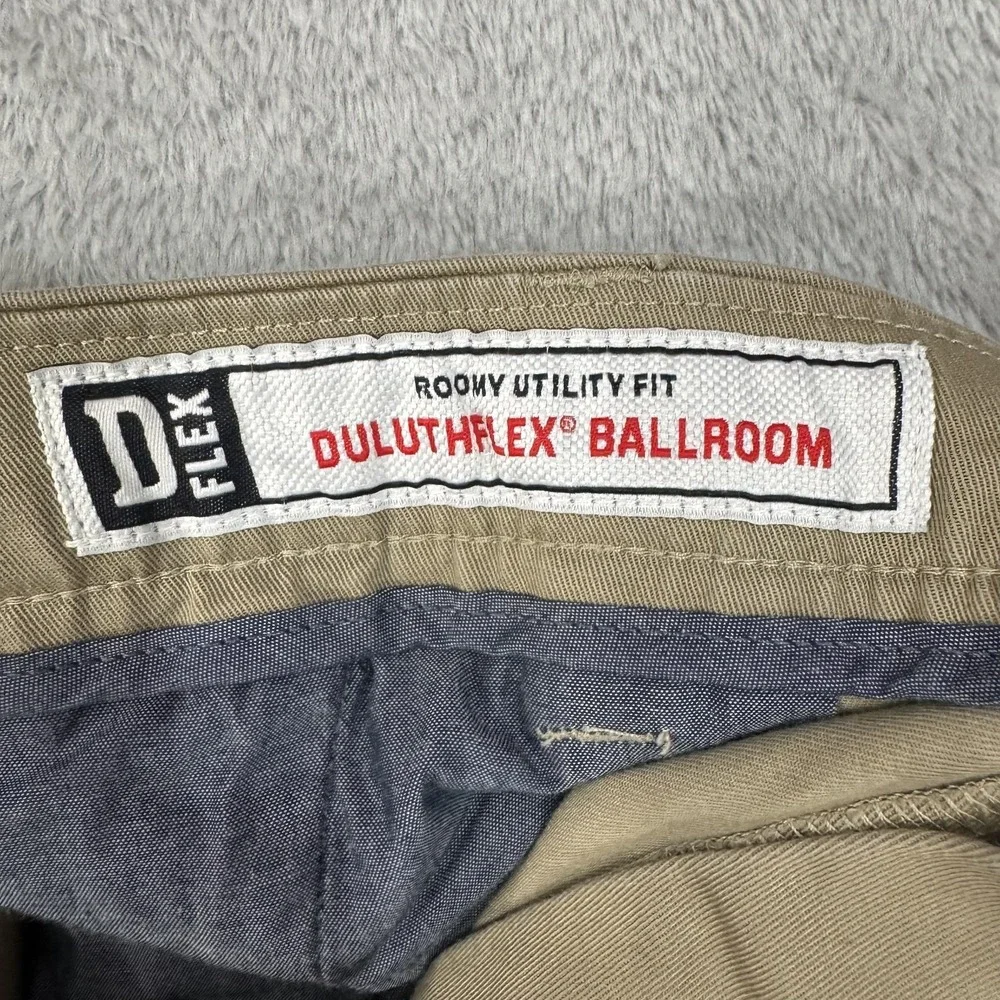 Duluth‎ Trading Pants Mens 38x32 Duluthflex Ballroom Roomy Utility Canvas Gusset